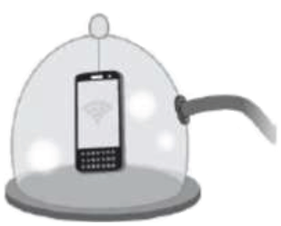 هاتف داخل ناقوس مفرغ من الهواء هاتف داخل ناقوس مفرغ من الهواء